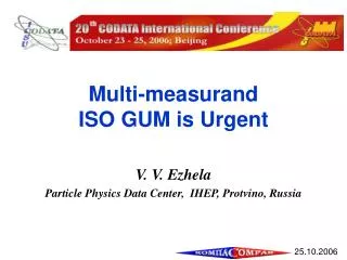 Multi-measurand ISO GUM is Urgent