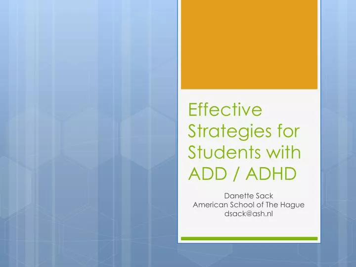 effective strategies for students with add adhd