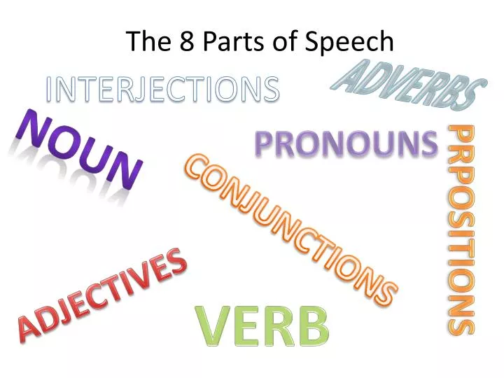 the 8 parts of speech