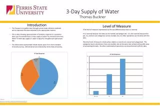3-Day Supply of Water Thomas Buckner