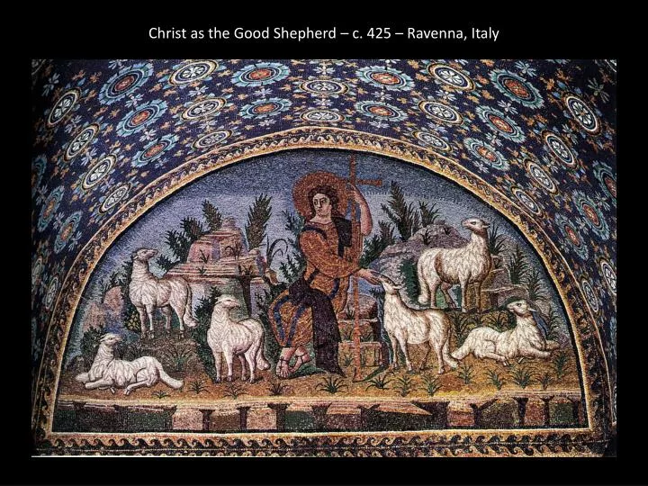 christ as the good shepherd c 425 ravenna italy