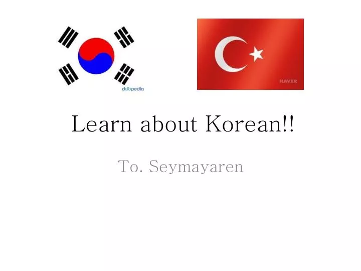 learn about korean