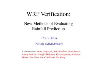 WRF Verification: