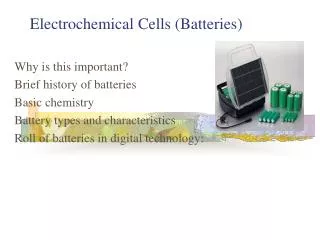 Electrochemical Cells (Batteries)