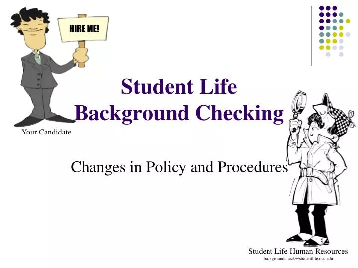 student life background checking