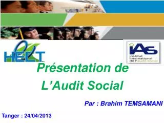 pr sentation de l audit social