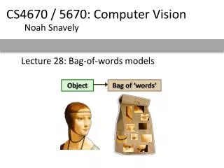Lecture 28: Bag-of-words models