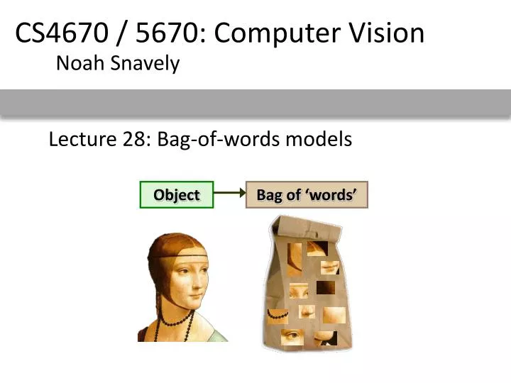 lecture 28 bag of words models