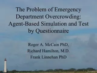 The Problem of Emergency Department Overcrowding: Agent-Based Simulation and Test by Questionnaire