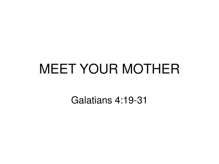 meet your mother