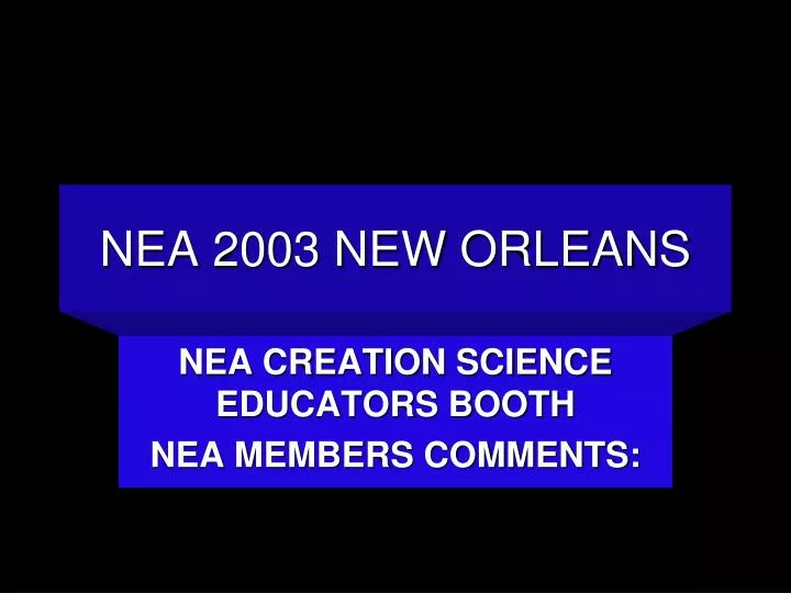 nea 2003 new orleans