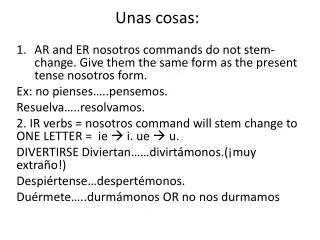 unas cosas