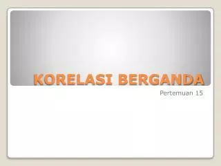 korelasi berganda