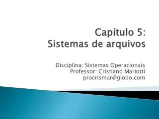 cap tulo 5 sistemas de arquivos