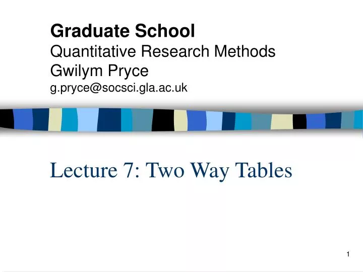 graduate school quantitative research methods gwilym pryce g pryce@socsci gla ac uk