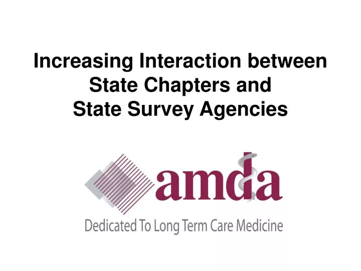 increasing interaction between state chapters and state survey agencies
