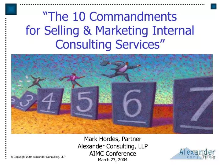 the 10 commandments for selling marketing internal consulting services