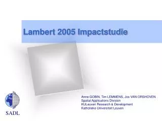 lambert 2005 impactstudie