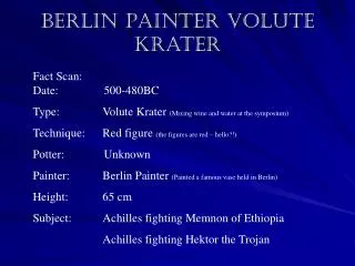 Berlin Painter Volute Krater