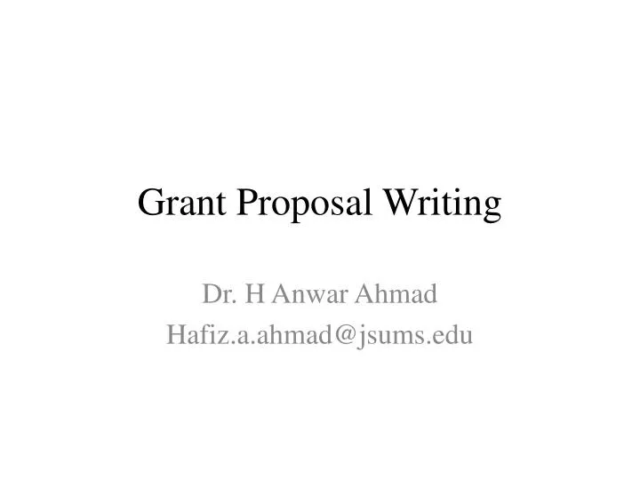 grant proposal writing