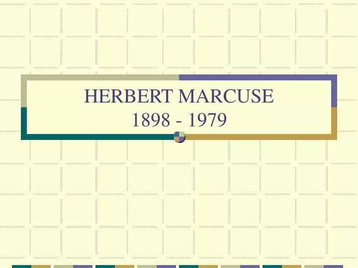 herbert marcuse 1898 1979