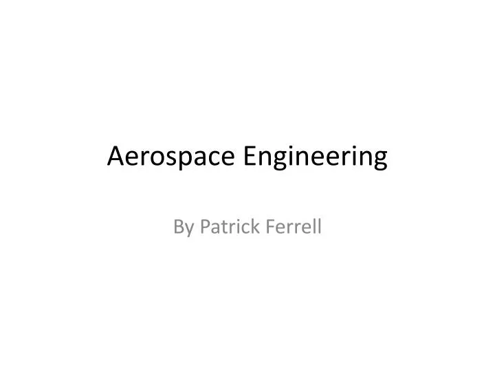 aerospace engineering