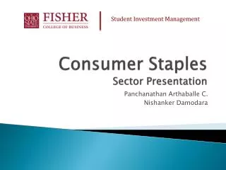 Consumer Staples Sector Presentation