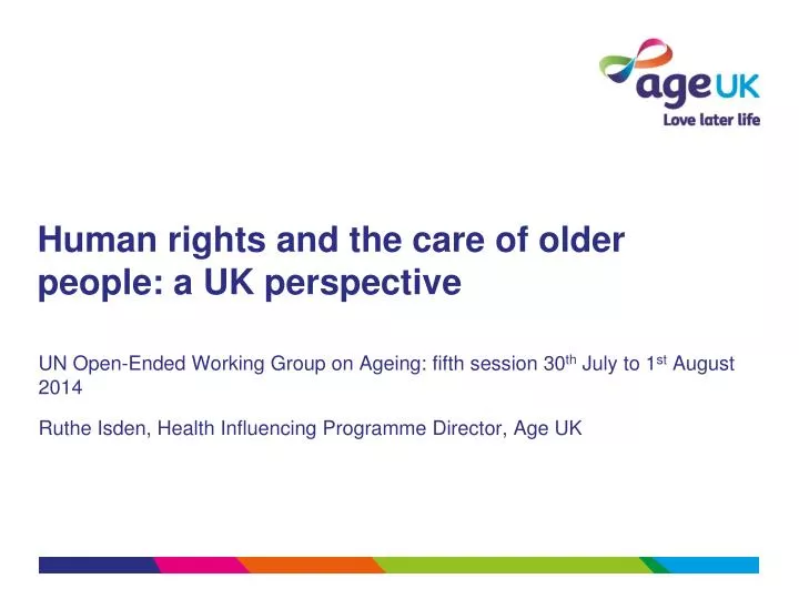 human rights and the care of older people a uk perspective