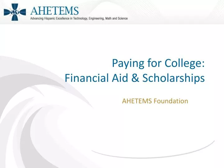 paying for college financial aid scholarships