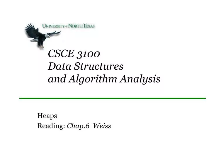 csce 3100 data structures and algorithm analysis
