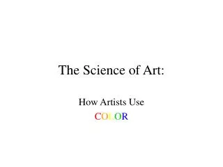 The Science of Art: