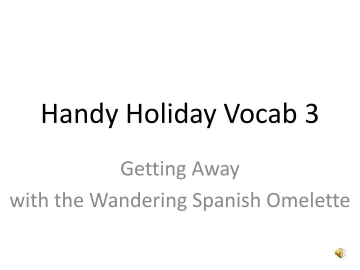 handy holiday vocab 3