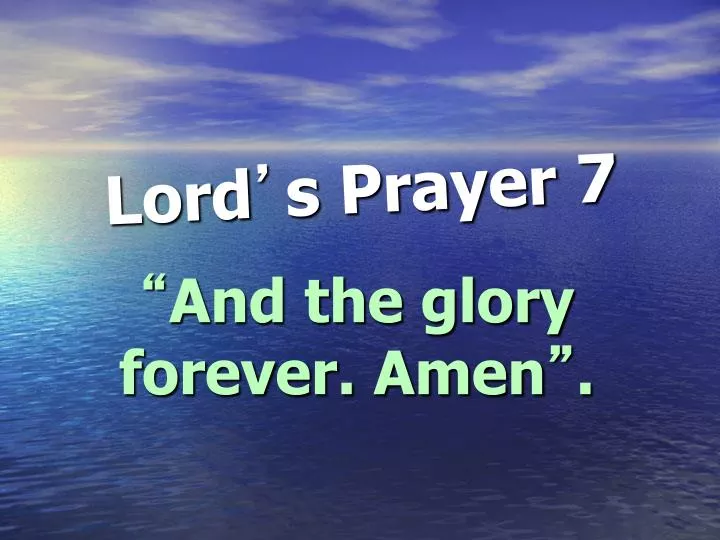 lord s prayer 7
