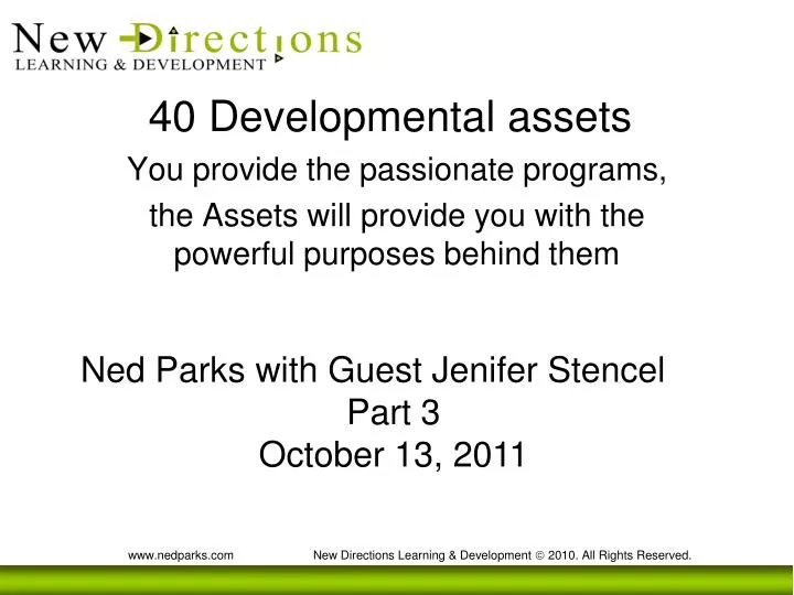 40 developmental assets