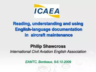 Reading, understanding and using English-language documentation in aircraft maintenance
