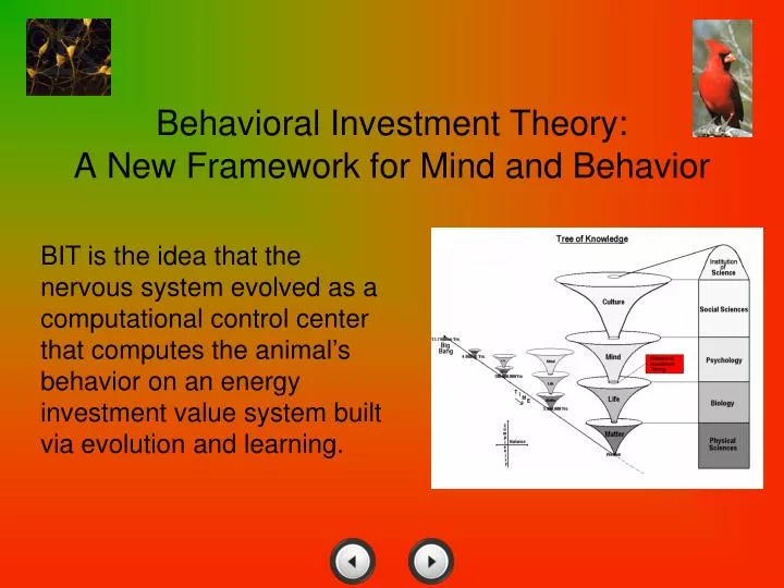 behavioral investment theory a new framework for mind and behavior