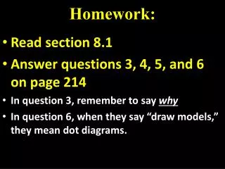 Homework: