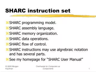 SHARC instruction set