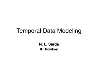 Temporal Data Modeling
