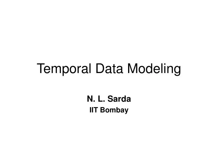 temporal data modeling