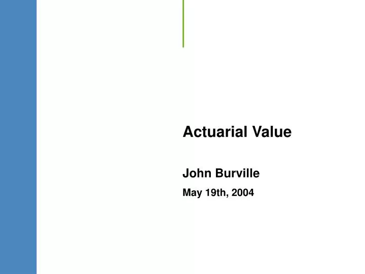 actuarial value