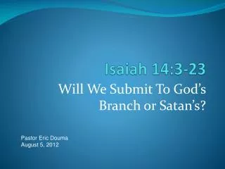 Isaiah 14:3-23