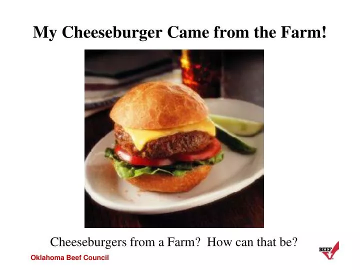 my cheeseburger came from the farm