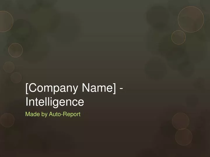 company name intelligence