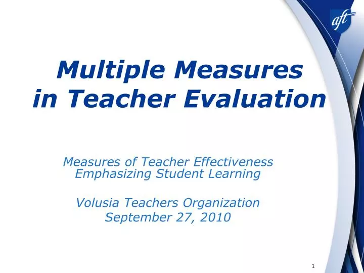 multiple measures in teacher evaluation