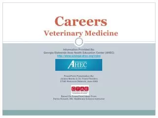 Careers Veterinary Medicine