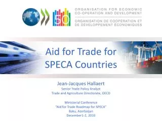 Aid for Trade for SPECA Countries