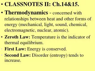 CLASSNOTES II: Ch.14&amp;15.