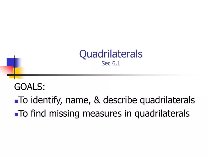 quadrilaterals sec 6 1