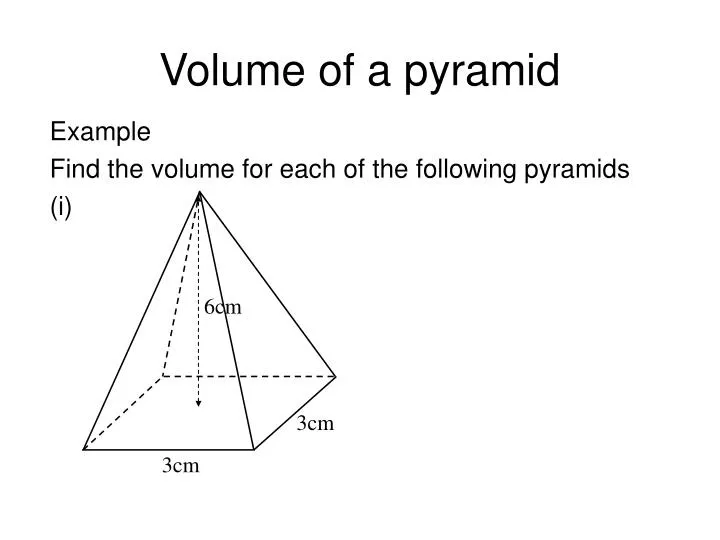 volume of a pyramid